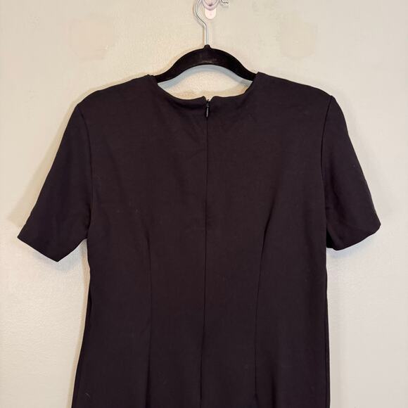 Studio Badgley Mishka Mini Shift Dress Womens M Black Evening Floral Rhinestones - Picture 4 of 9